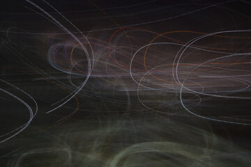 Long exposure abstract city lights at night black Background wallpaper