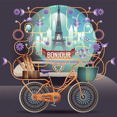 bonjour france greeting © captainvector