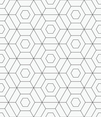 Obraz na płótnie Canvas Vector seamless pattern. Modern stylish texture. Repeating geometric hexagons.