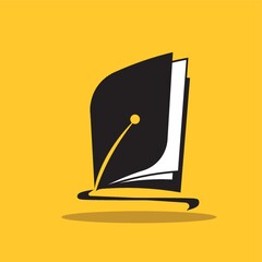 book in the shape of quill