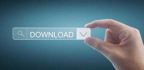 Hands touching button screen interface global connection customer networking