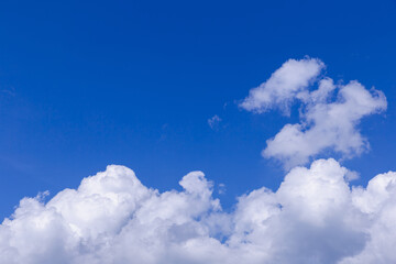 Blue sky and white clouds.