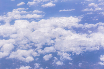 Blue sky and white clouds.