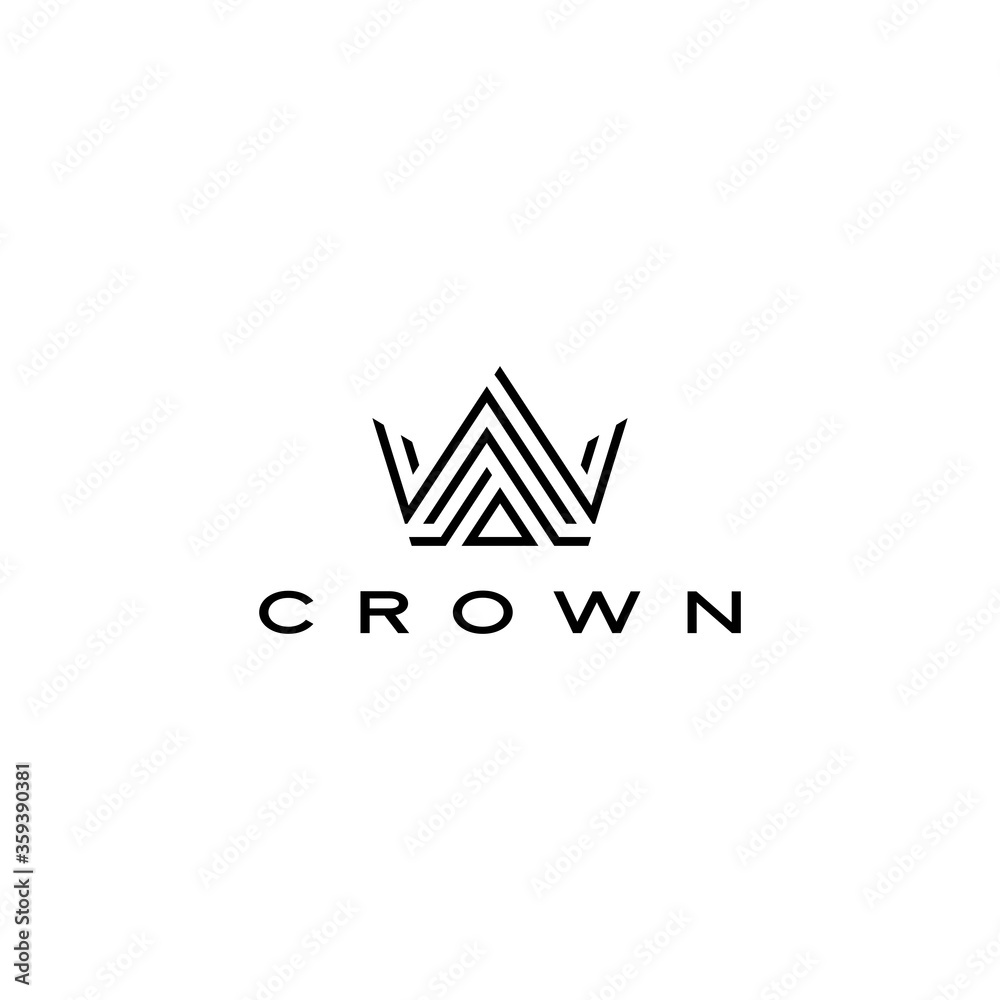 Poster crown logo vector icon illustration