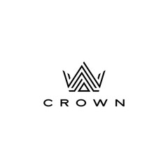 crown logo vector icon illustration