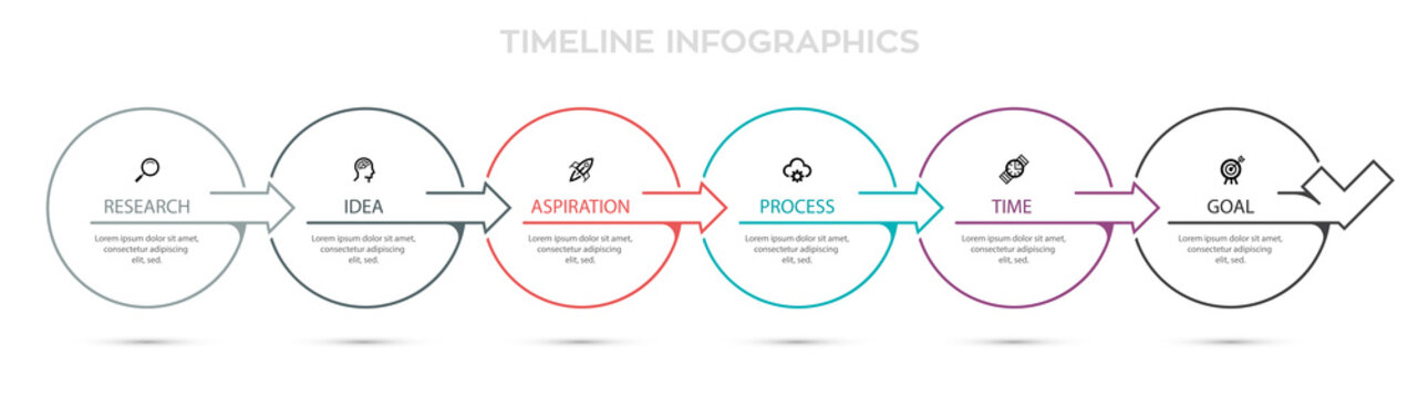 Vector Infographic label design with icons and 6 options or steps. Infographics for business concept. Can be used for presentations banner, workflow layout, process diagram, flow chart, info graph