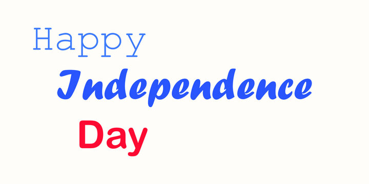 Happy United States Independence Day calligraphic poster, card etc. Vector illustration of July lettering inscription. USA holiday background.