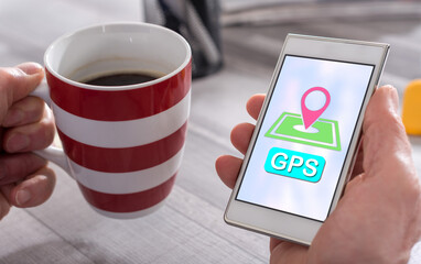 Gps concept on a smartphone
