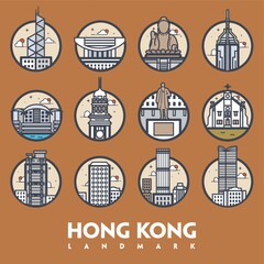 hong kong landmark set