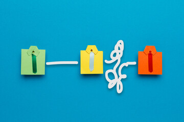 Relationships in a business team. Communication between employees.
