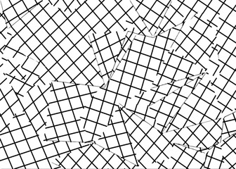 geometric square shape line pattern abstract background in black and white