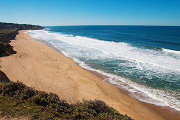 Landscape of Pacific ocean California coast