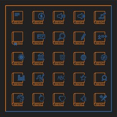 collection of book icons