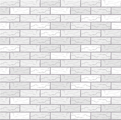 Realistic Vector brick wall seamless pattern. Flat wall texture. Beautiful white textured brick background for print, paper, design, decor, photo background, wallpaper