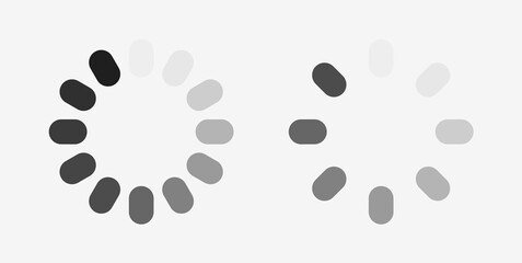 Loading icons isolated on transparent background. Loading bar icons. Flat vector illustration