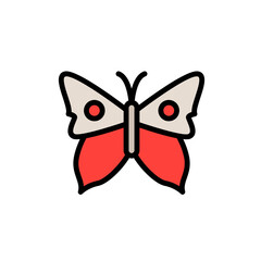 Butterfly, insect icon. Simple color with outline vector elements of lepidoptera icons for ui and ux, website or mobile application