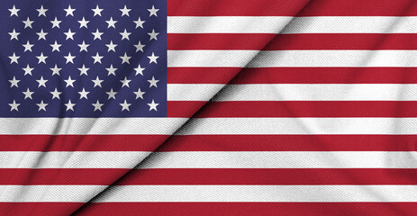 Fabric flag of United States, America