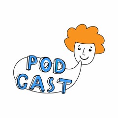 Inscription podcast with a man.