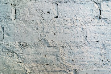 Brick Wall Texture. Painted .grunge white stonewall surface  background.