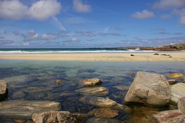 The deserted Mealasta Beach on the Isle of Lewis, Outer Hebrides, Scotland.