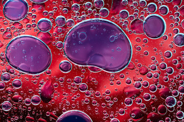 abstract water violet drop on red 
