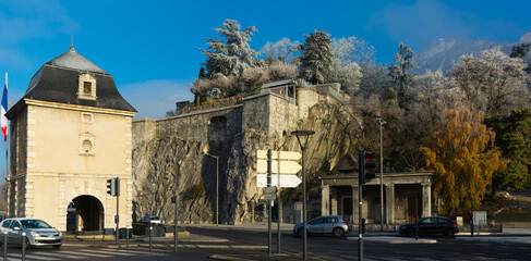 Port-de-France is the city gate at the entrance west of Grenoble in France