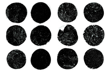 Grunge post Stamps Collection, Circles. Banners, Insignias , Logos, Icons, Labels and Badges Set . vector distress textures.blank shapes.