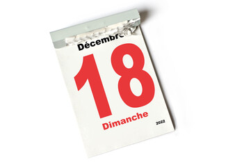  18 Décembre 2022