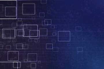 2d illustration Abstract futuristic electronic circuit technology background