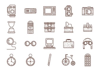 vintage icon set