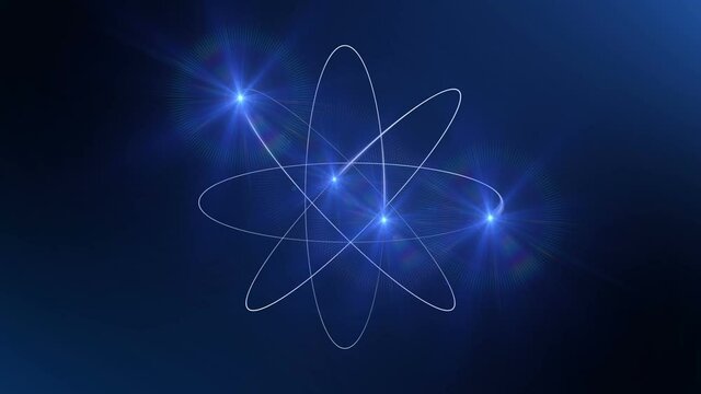 Abstract atom model circle magic light