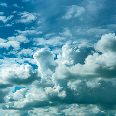 Naklejka na ściany i meble a beautiful blue sky day with white clouds as background