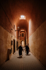 Narrow streets of the medina in Fez city.These streets are very authentic and attractive for tourists.Local people and tourists mostly shops in these streets.