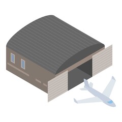 Passenger airliner icon. Isometric illustration of passenger airliner vector icon for web