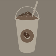 
coffee illustration on coffee background