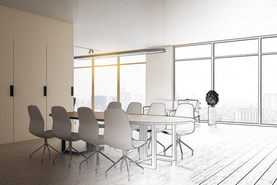 Drawing meeting room