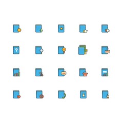 collection of book icons