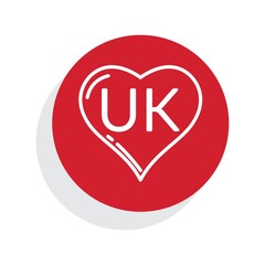heart with united kingdom