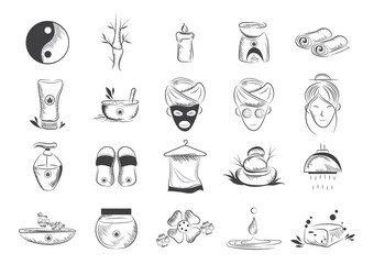 collection of spa icons