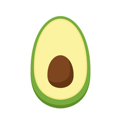 Avocado vector. Avocado on white background.