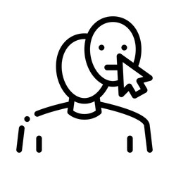 change human face icon vector. change human face sign. isolated contour symbol illustration