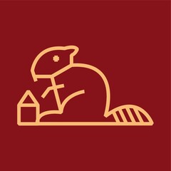 A squirrel that found a toy to play with.