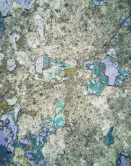 blurred concrete surface texture with old paint. Shattered wall abstract background


