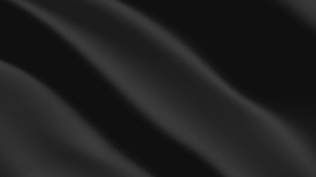 Abstract black fabric background in the wind. Animated silk, satin canvas movements. Wave motion. Fashion, luxury, modern backdrop. Loop ready. 3D render, 4k, 60fps