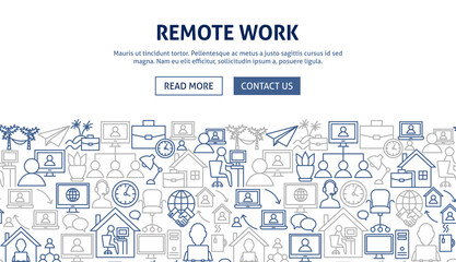 Remote Work Banner Design