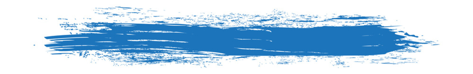 Blue brush stroke isolated on white background. Trendy brush stroke for blue ink paint, grunge backdrop, dirt banner, watercolor design and dirty texture. Brush stroke vector illustration