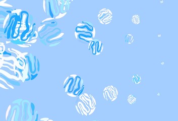 Light Blue, Red vector background with curved lines.