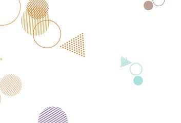 Obraz premium Light Multicolor vector template with crystals, circles.