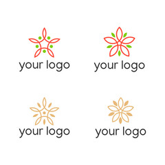Fototapeta na wymiar Flower logotypes for your business.