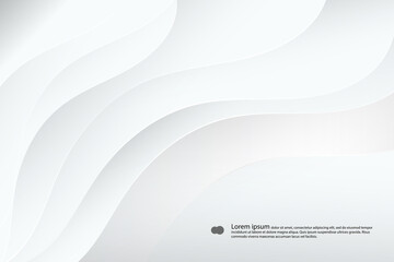 Light gray background with flat design waves.